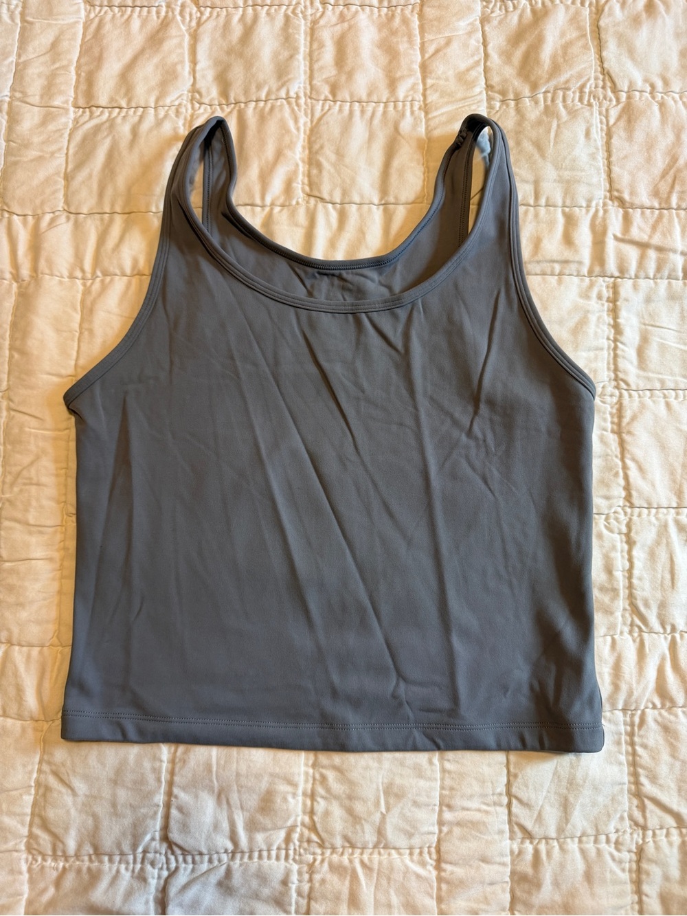 CRZ YOGA Scoop Neck Tank Top - Gray